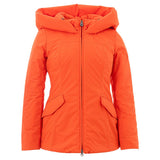 Elegante orange Polyesterjacke für Frauen