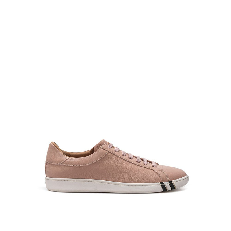 Eleganti sneaker in pelle rosa per donne