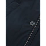 Elegant Blue Polyester Herno Veste pour hommes