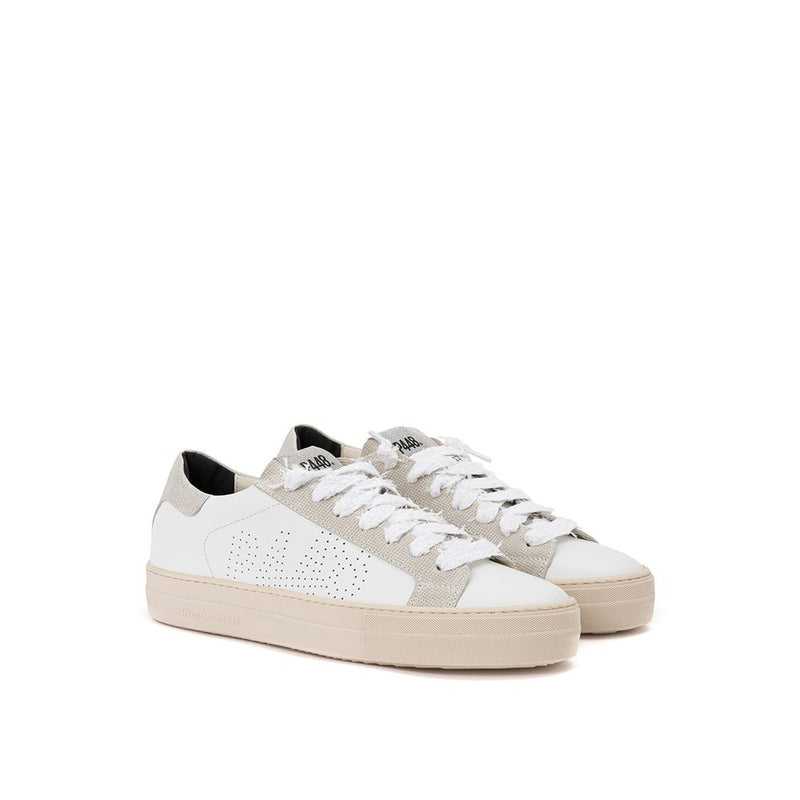 Eleganti sneaker in pelle bianca