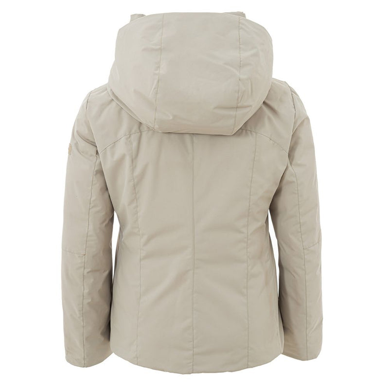 Elegant Beige Polyester Jacket for Women