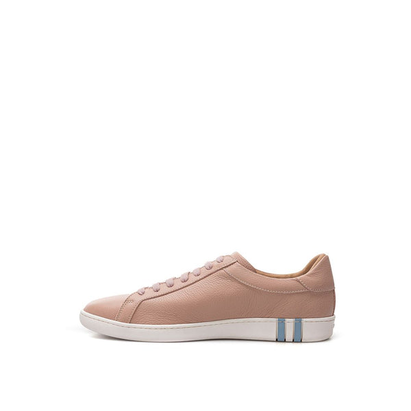 Elegante rosa Leder -Turnschuhe