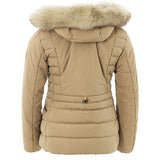 Elegante beige Polyesterjacke für Frauen