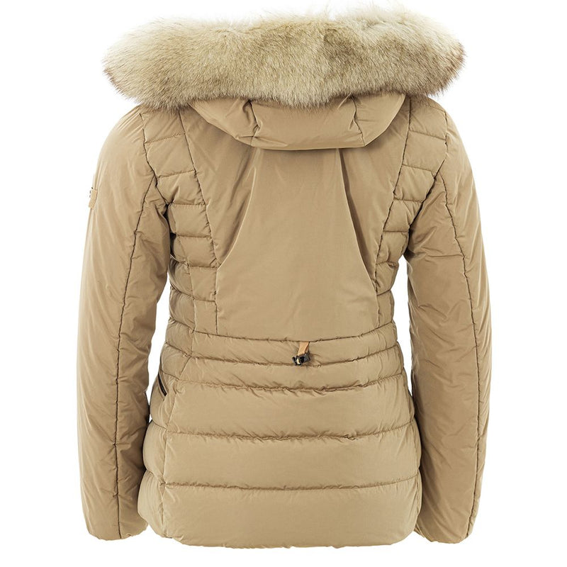 Veste en polyester beige élégante pour femmes