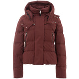 Elegante Bordeaux -Baumwolljacke für Frauen