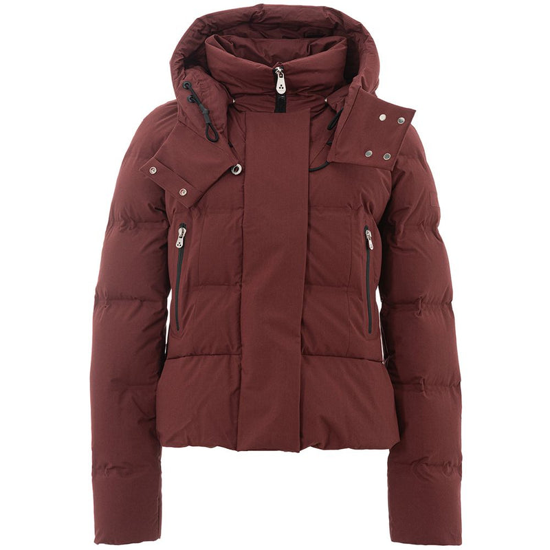 Elegant Bordeaux Cotton Veste pour femmes