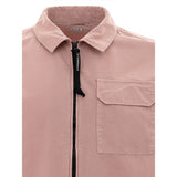 Camisa de algodón rosa elegante para hombres