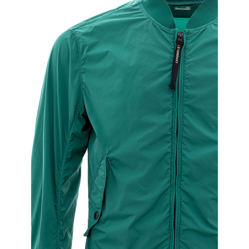 Chic Green Polyamide Men's Jacket