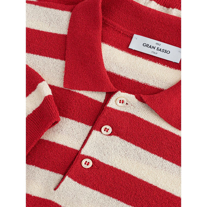 Polo en coton élégant en rouge vibrant