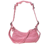 Elegante borsa rosa con caramelle di cotone per stile sofisticato