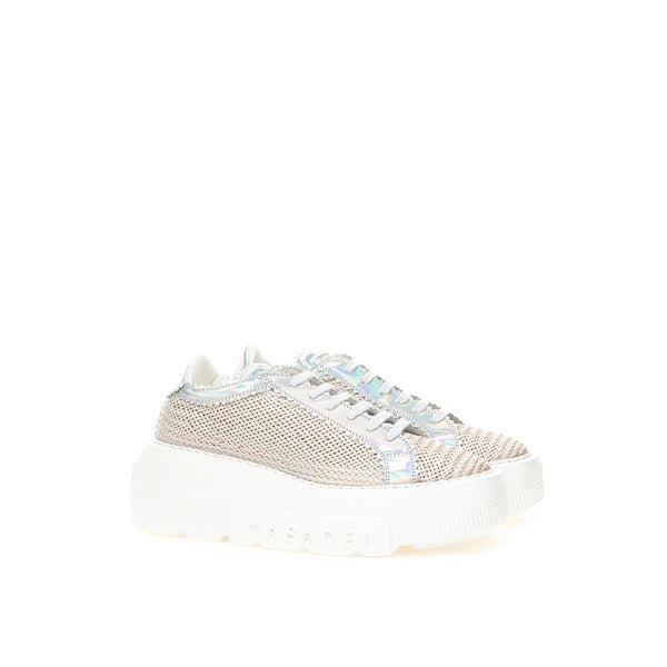 Sneaker beige in pelle ecologica