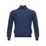 Elegante maglione cashmere in blu sereno