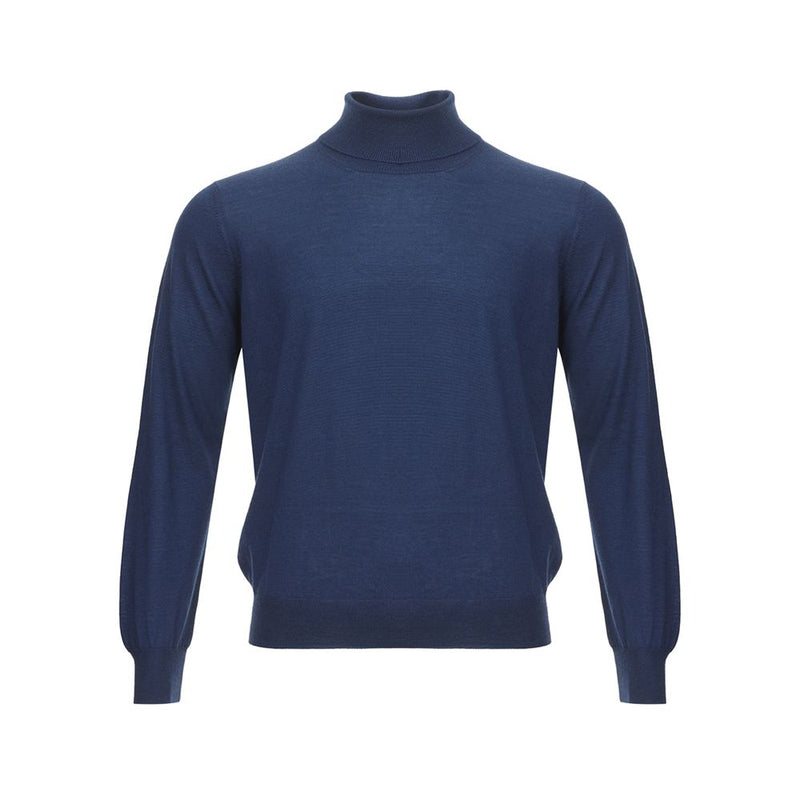 Elegante maglione cashmere in blu sereno