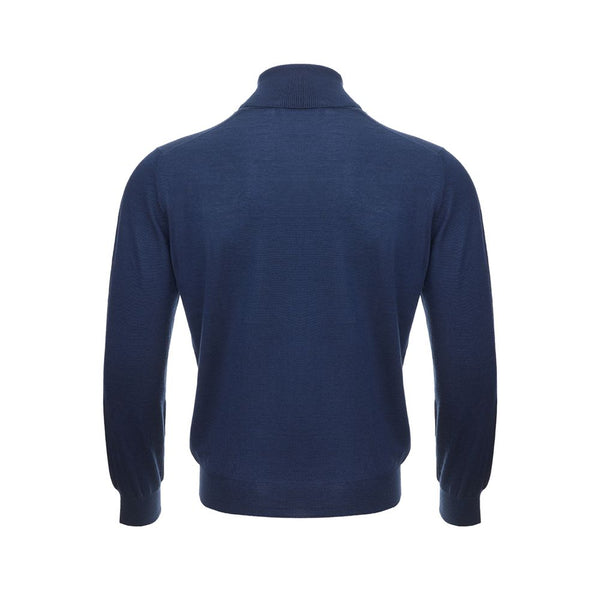 Elegante maglione cashmere in blu sereno