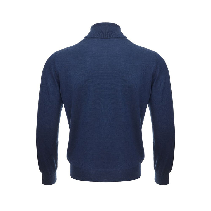 Elegante maglione cashmere in blu sereno