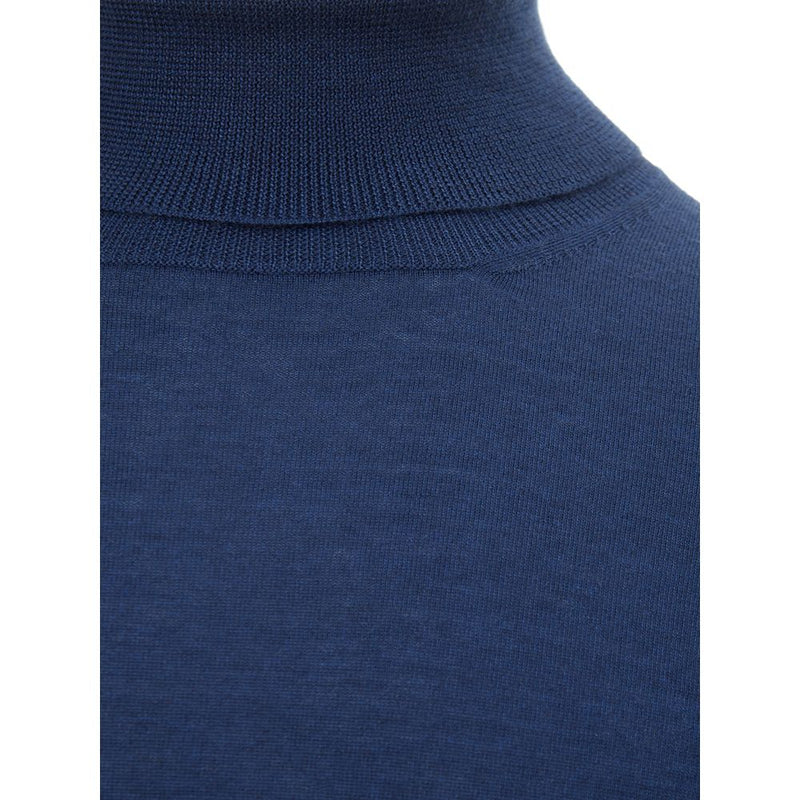 Elegante maglione cashmere in blu sereno