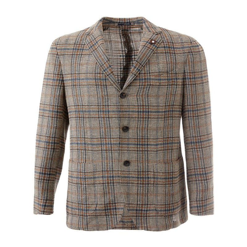 Lardini elegante chaqueta de lino multicolor