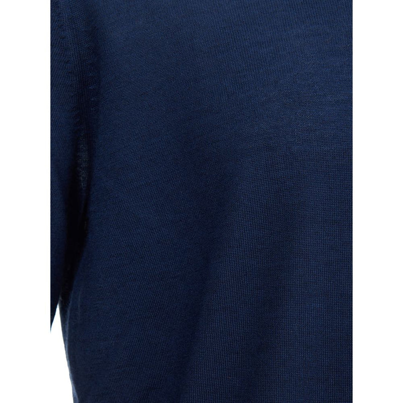 Elegante maglione cashmere in blu sereno