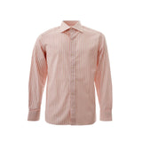 Elegante camisa rosa de algodón para hombres