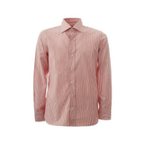 Elegante camisa de algodón rosa para hombres