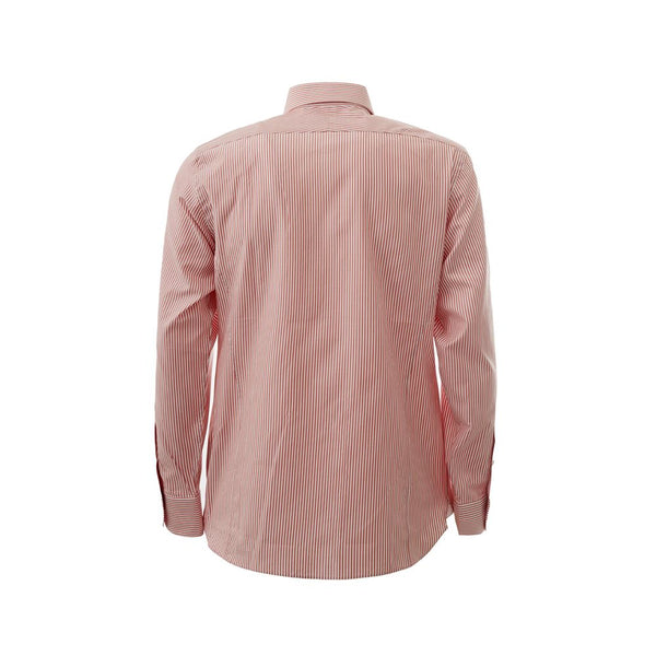 Elegante camisa de algodón rosa para hombres