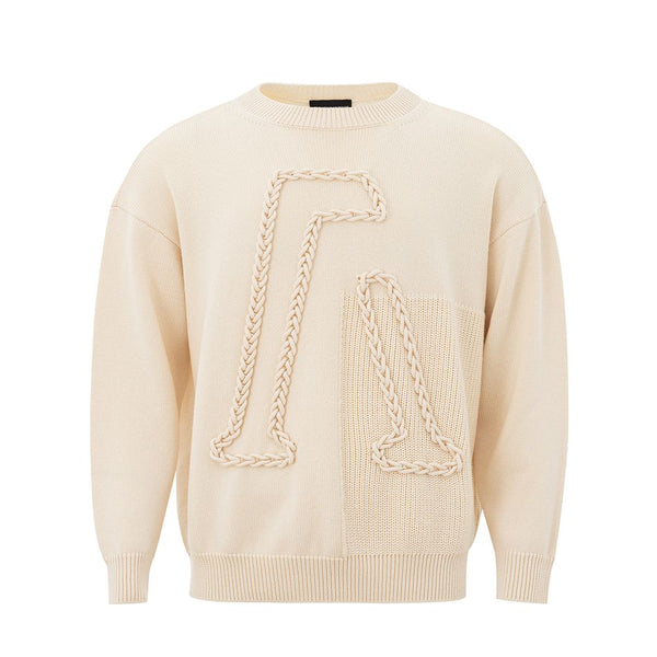 Pull sophistication en laine beige