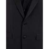 Elegant Black Wool Men's Suit