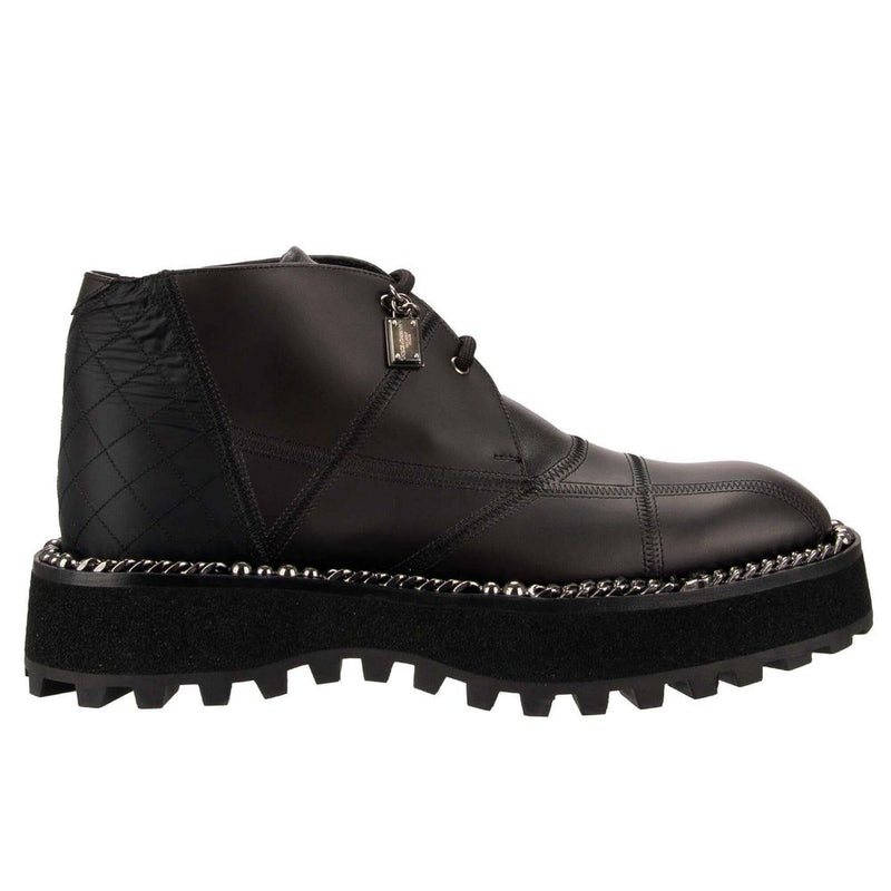 Black Leather Di Lambskin Boot