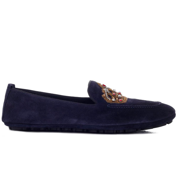 Blaues Leder di Calfskin Loafer