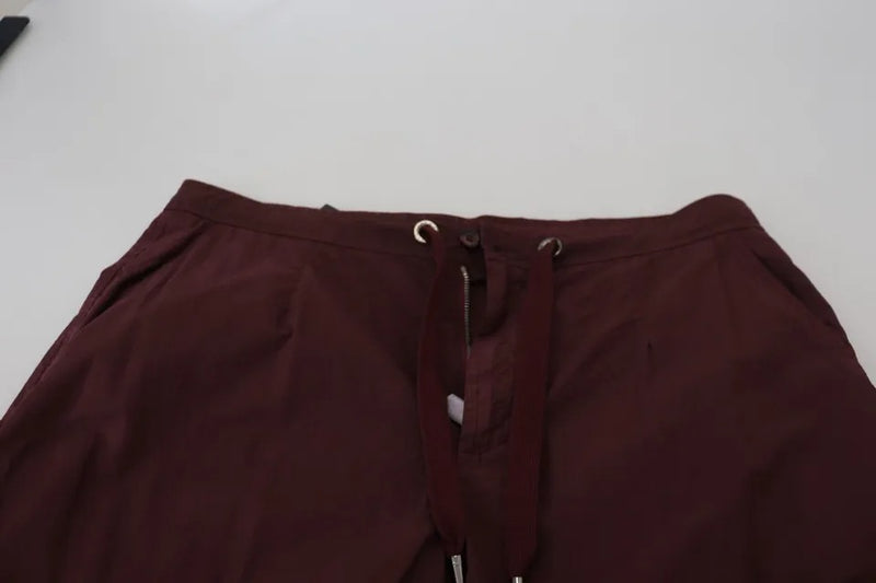 Bordeaux Cargo Jogger Trouser Cotton Pants