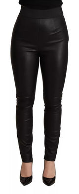 Black Skinny Leggings Leather Pants