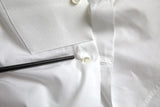 White Bib Cotton Poplin Men Formal GOLD Shirt