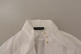 White Cotton Collared Long Sleeves Formal Shirt Top