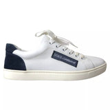 White Black Leather Low Top Sneakers Portofino Shoes