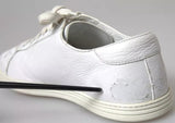 White Leather Lace Up Sneakers Saint Tropez Shoes