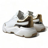 White Gold Leather Sport DAYMASTER Sneakers Shoes