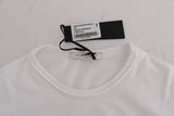 Elegant White Crew-Neck Cotton T-Shirt