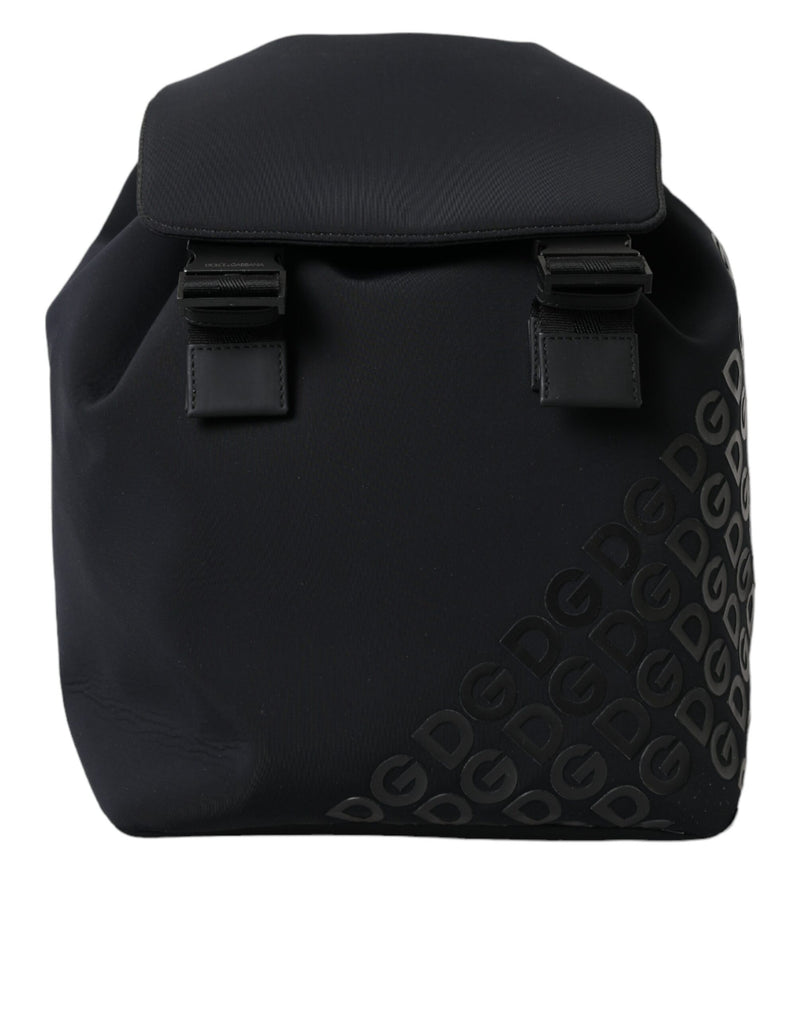 Black Neoprene Nylon DG Logo School Backpack Bag