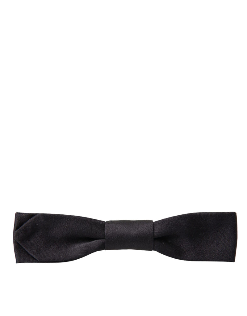 Black Silk Adjustable Neck Men Bow Tie