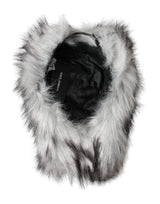 Black White Faux Fur Baseball Hat Men