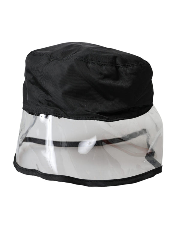 Black Polyester Plastic Bucket Hat Men