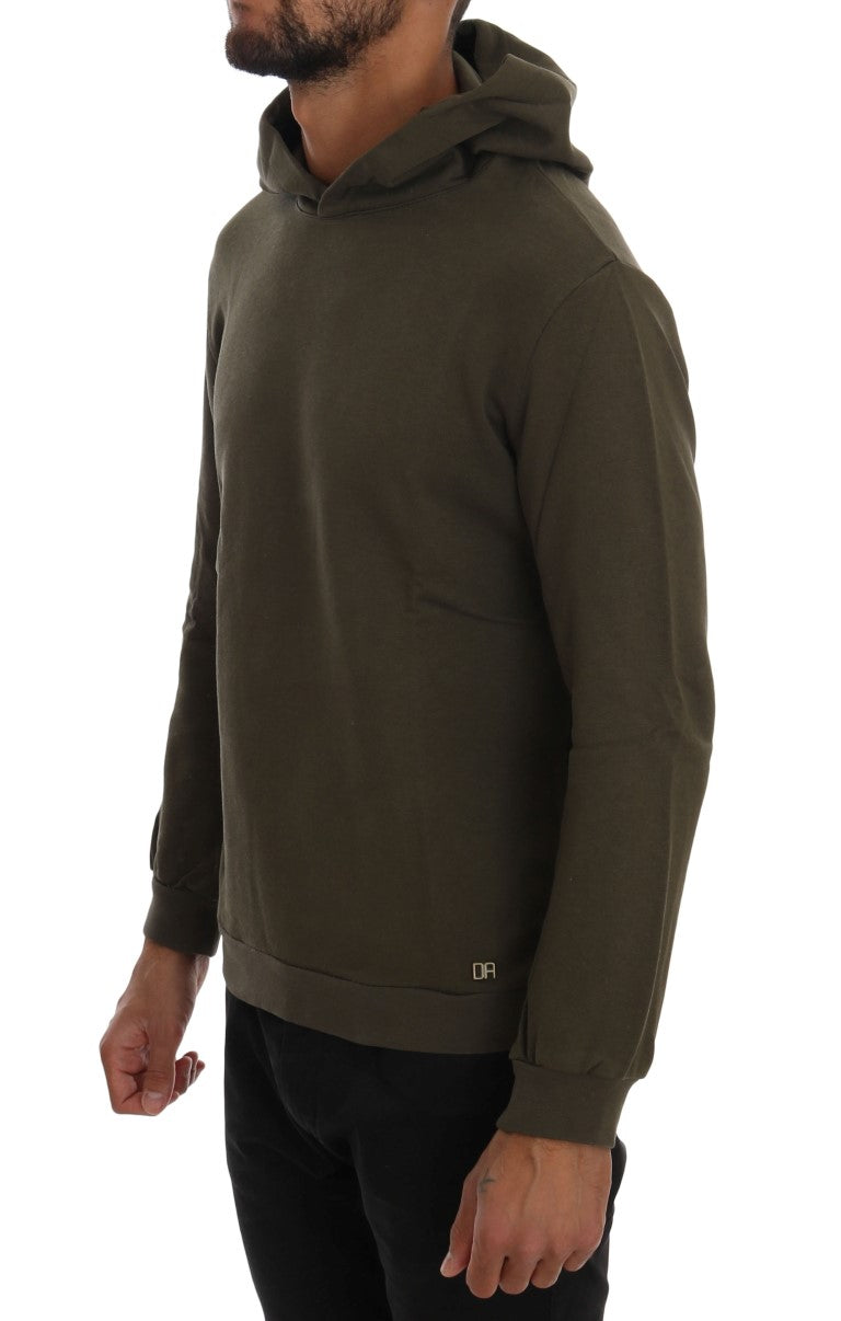 Eleganter grüner Pullover mit Kapuzepullover mit Kapuze