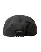 Dark Gray Nylon Cloth Newsboy Hat Men