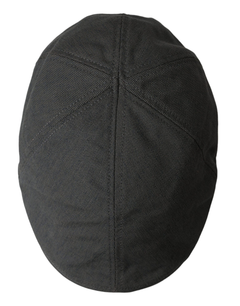 Dark Gray Nylon Cloth Newsboy Hat Men