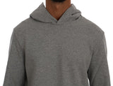 Sophisticated Gray Cotton Hooded Sweater