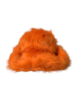 Orange Faux Fur Polyester Fedora Hat