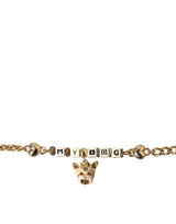 Gold Tone Brass Chain MY DOG Heart Bracelet