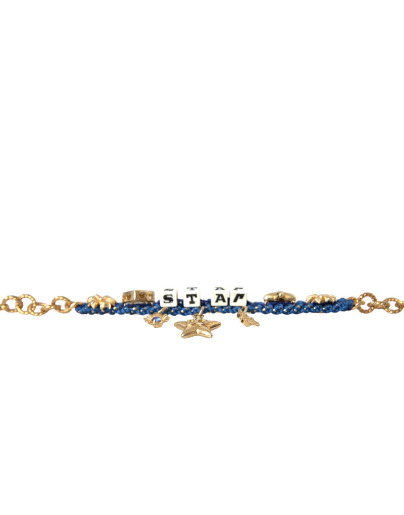 Gold Tone Brass Chain Star Fashion Bracelet