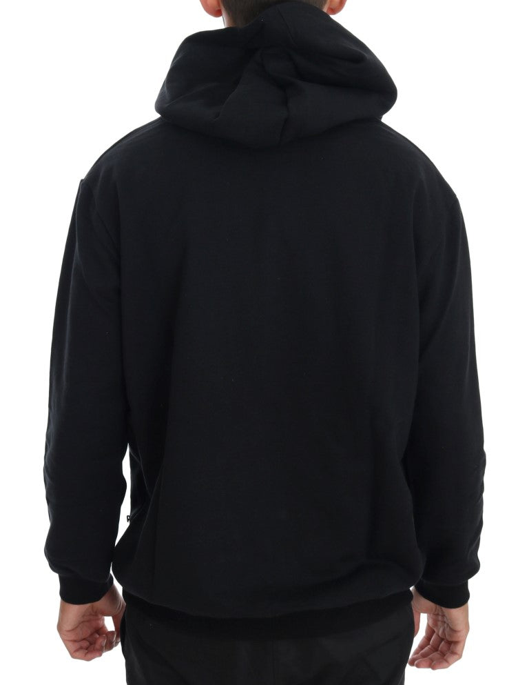 Pull à capuche en coton noir élégant