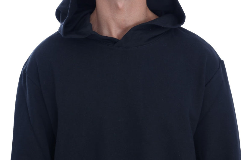 Pull à capuche en coton noir élégant